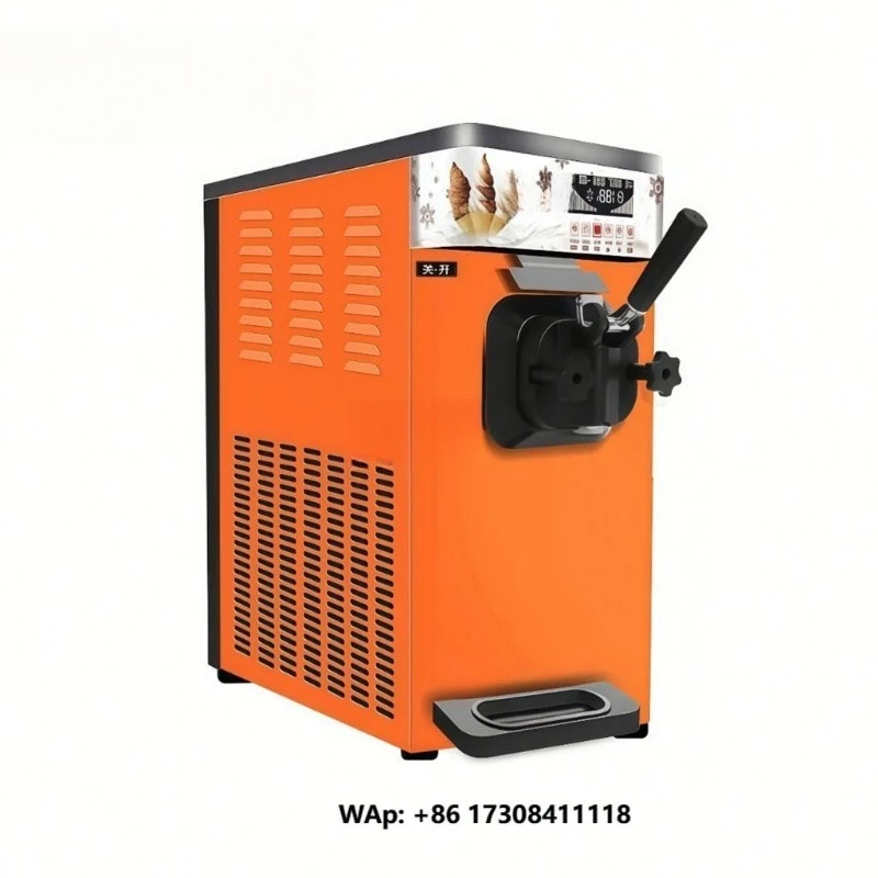 Small ice cream machine, single head soft ice cream machine 20L/H stainless steel commercial brand compressor