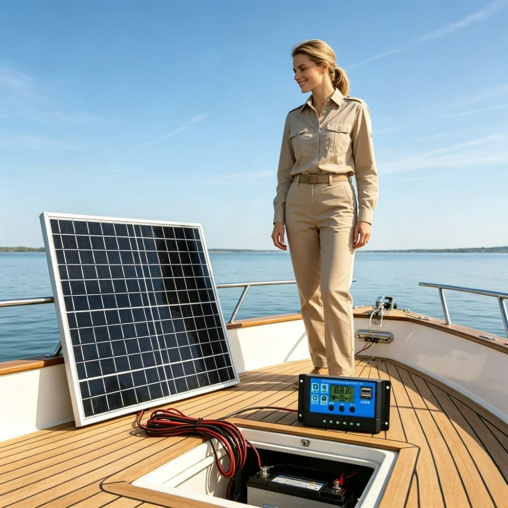 Stable Output 12W Portable Monocrystalline Solar Panel 12V LCD Solar Charge Controller Full Kit Aluminum Frame Off Grid Outdoor