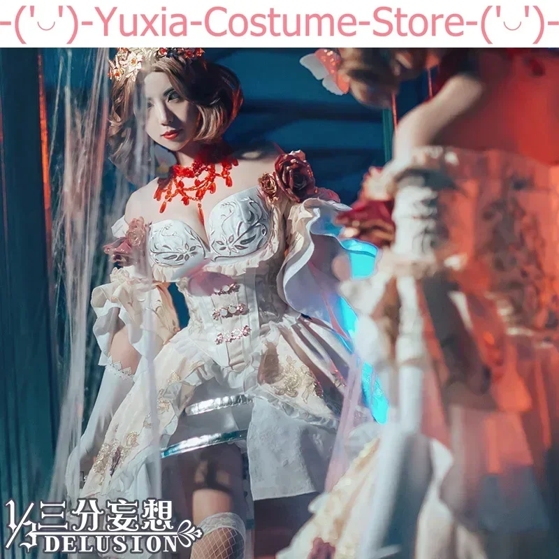 Anime! Identity V Madame Red Blood Feast Marie Game Suit Dress Elegant Uniform Cosplay Costume Halloween Outfit