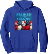 Felini Polarshe contro feloni divertenti amanti dei gatti regalo animale felpa con cappuccio Unisex