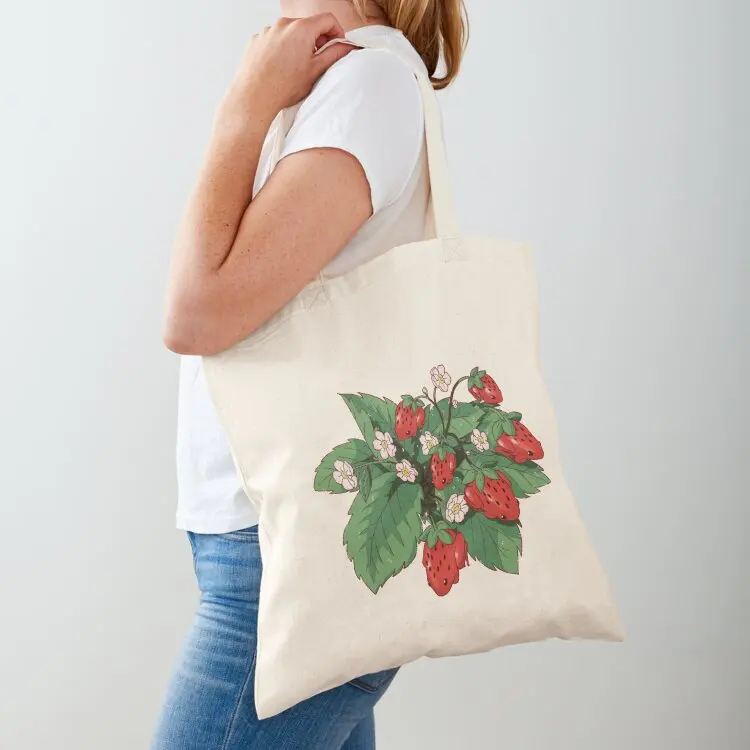 Strawberry Frog in Green Tote Bag shopper bag women bags woman 2026 cute tote bag