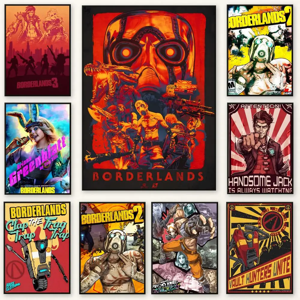 Looter shooter game Borderlands Poster Peel And Stick Indoor Bedroom Wall Decor Aesthetic Gift