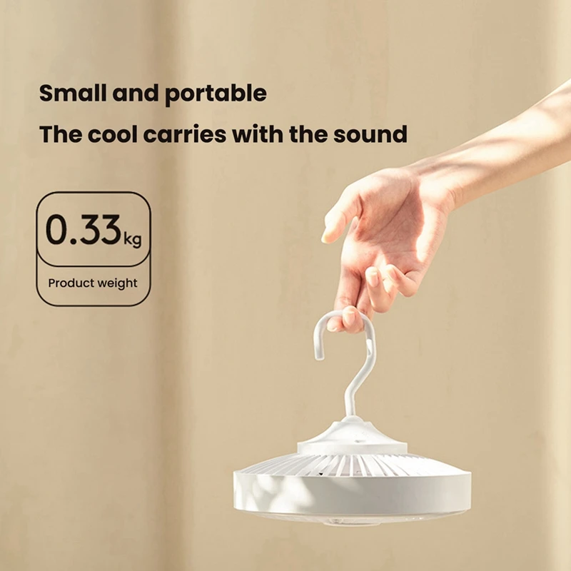 USB Rechargeable Fan Wireless Remote Control Outdoor Camping Tent Portable Ceiling Fan Desktop Dormitory Mini Wall Fan