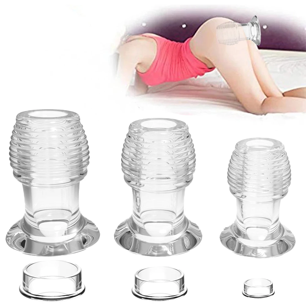 3 Size Anal Plug Hollow Butt Plug With Stopper Anal Stimulator Anal Sex Toys for Women Prostate Massager Dildo