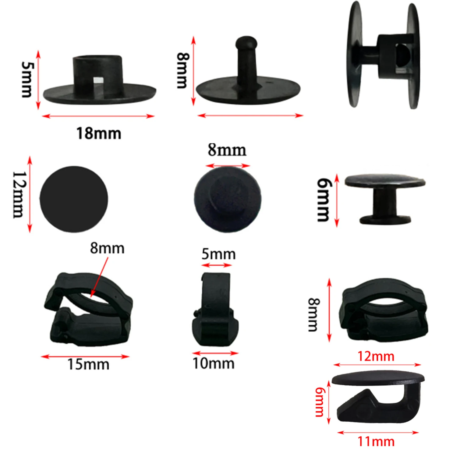 100Pcs Multiple Models Repair Shoe Buckles for Shoe Charms Universal Fit Buttons Diy Fastener Shoe Accessories Wholeslae