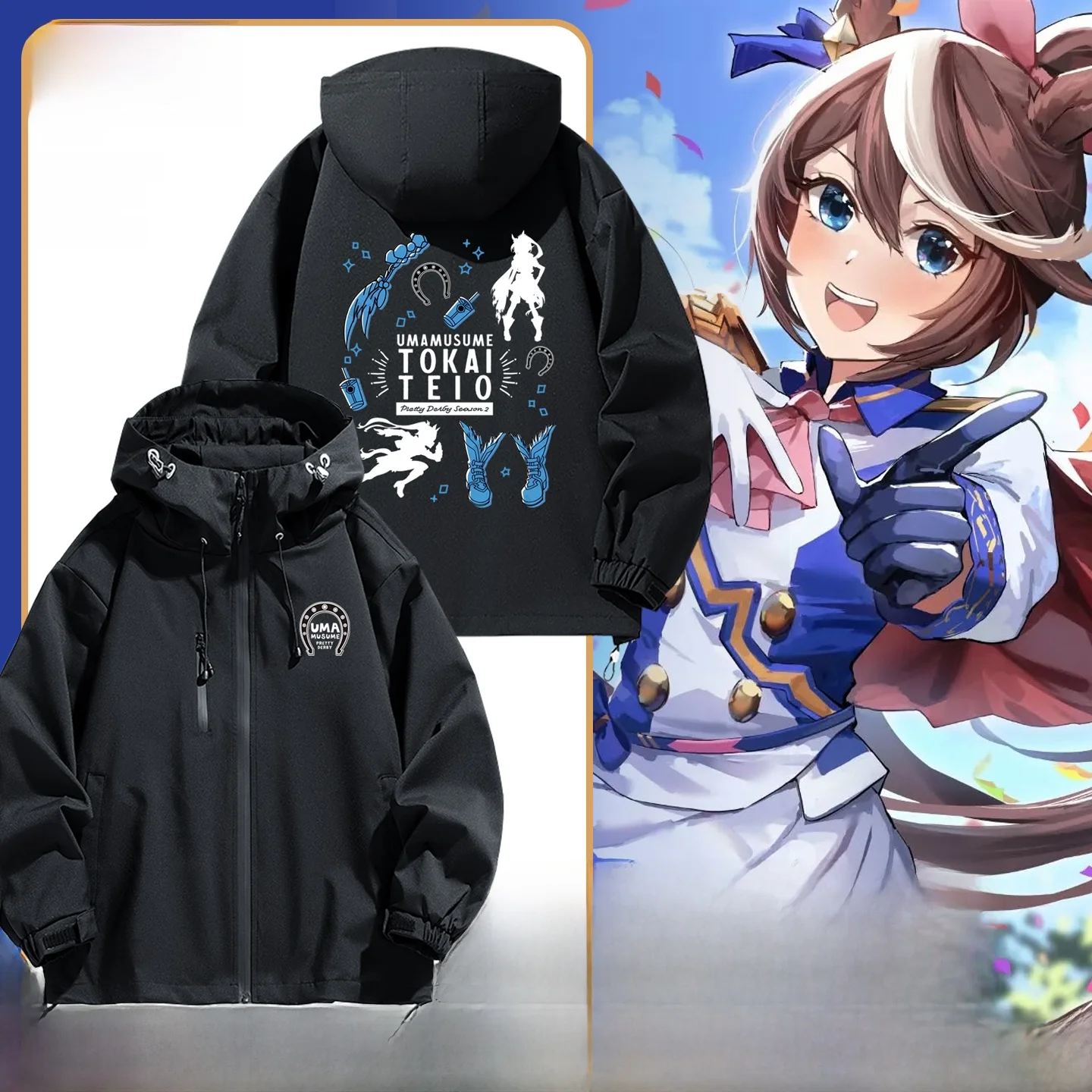 

Stand Fit Youthful Zipper Decorated Jaet Spring Autumn Winter Outerwear ex Polyester Fiber Windproof Casual Sle