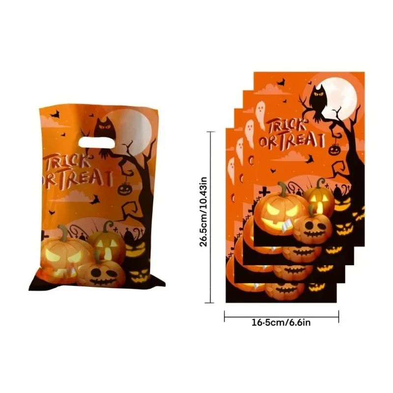 Halloween-Kürbis- und Totenkopf-Süßigkeitentasche, Handtasche für Süßes oder Saures für Kinder, gruseliges Partyzubehör, Halloween-Requisiten für Kinder – Detail 11