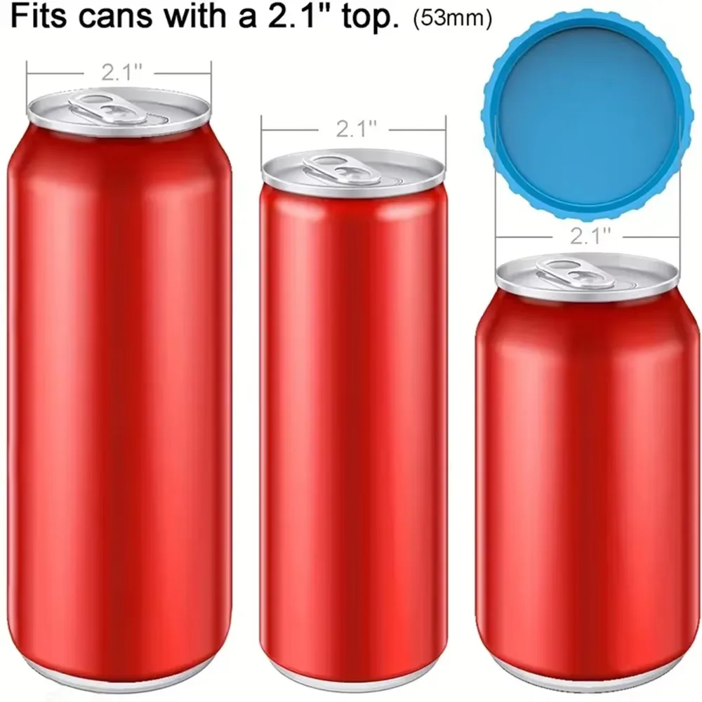 6 Pack Silicone Protective Can Covers Reusable Soda Beer Juice Drink Can Lids Fit Standard Cans for Kitchen Bar Daily Use
