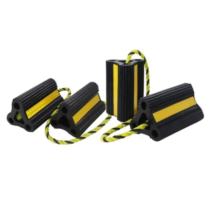 

Rv Wheel Chocks for Trailers Camper Trucks and Small Aircraft Wheel Chock 2Pair4Pack Wheel Chocks Block with 3 Reflective Strip