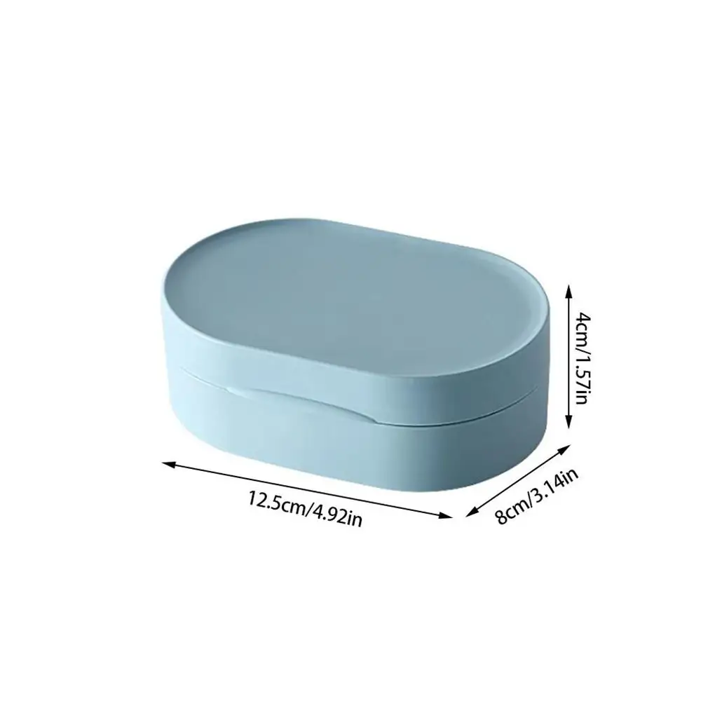 Soap Box Multiple-colored with Lid Household Accessories Travel Supplies Leak-Proof Camping Soaps Container Dish Holder