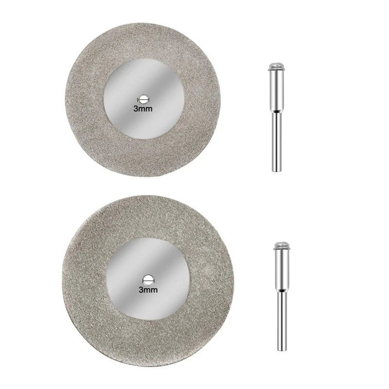 50/60mm Diamond Cutting Disc Grinding Wheel Circular with 3mm Shank Drill Bit Rotary Tool