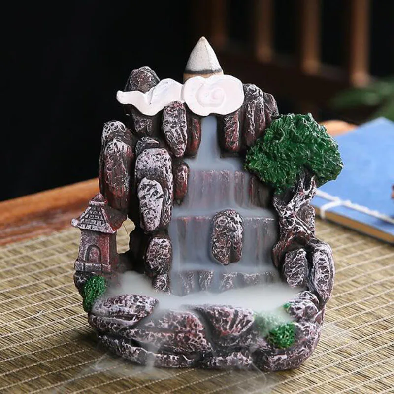 

Resin Backflow Incense Burner Creative Mountain Decoration Art Aroma Burner Fragrance Product Office Ornaments Home Decor