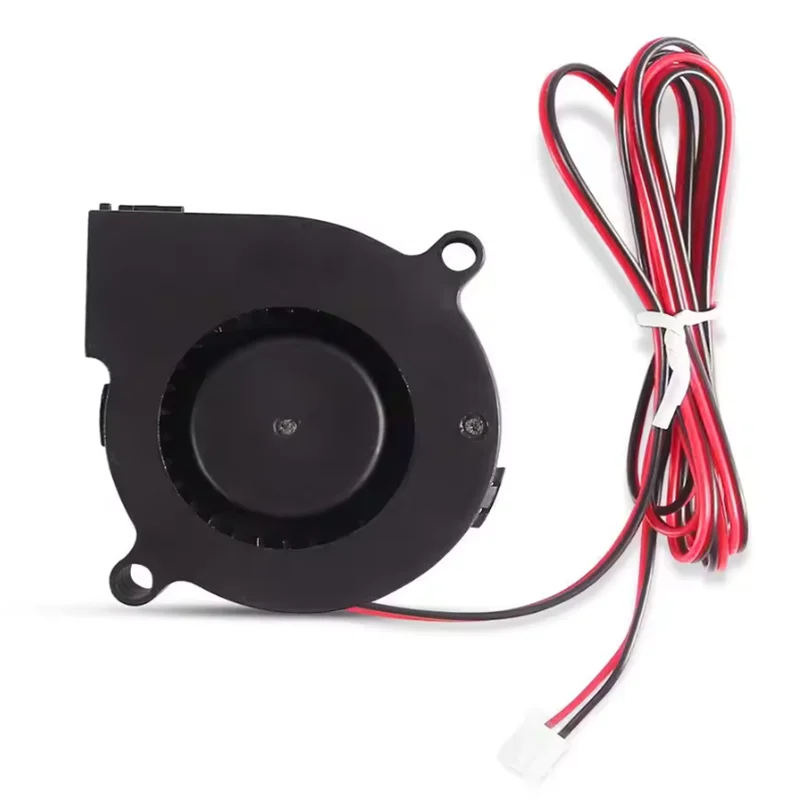 1/2 Peças Cooler DC 12V 24V 50x50x15mm, Ventilador Turbo 2 Pinos 5015, Soprador Turbo Radiador para Substituição de Refrigeração de Peças de Impressora 3D