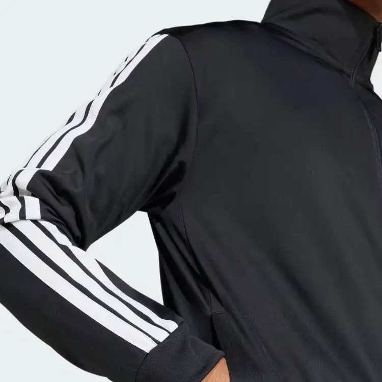 adidas-ji8816-veste-de-survetement-en-maille-noire-pour-homme-fermeture-eclair-integrale-coupe-reguliere-3-bandes-vetement-de-sport-classique-haut-d'entrainement-et-de-course