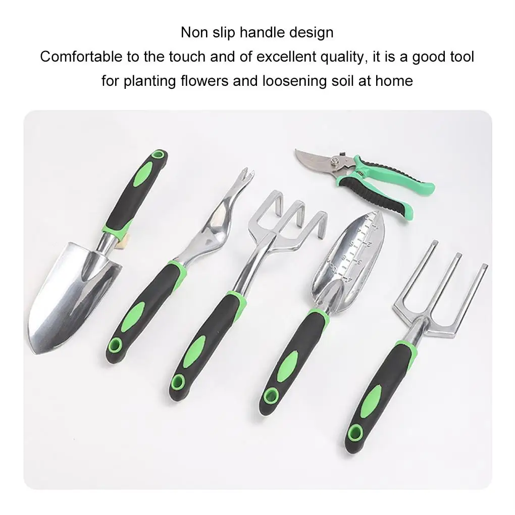 Portable Garden Tool Set Pruning Shears Scissors Heavy Duty Aluminum Weeder Gardening Hand Tools Kit Multi-functional Accessory