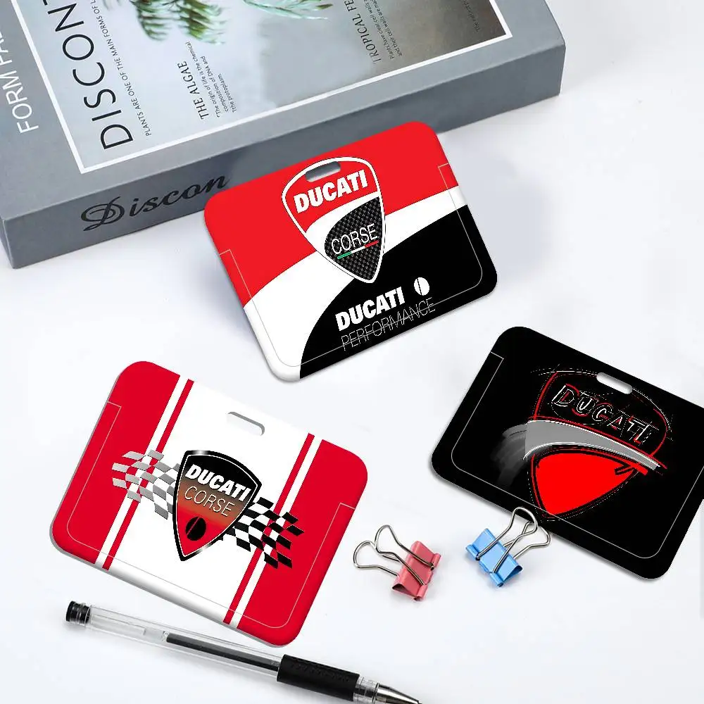 

Motorcycle LOGO D-Ducati Unisex Card Cover Women Lanyard Work ID Card Holder Business Work Card ID Badge Holder Bags Case