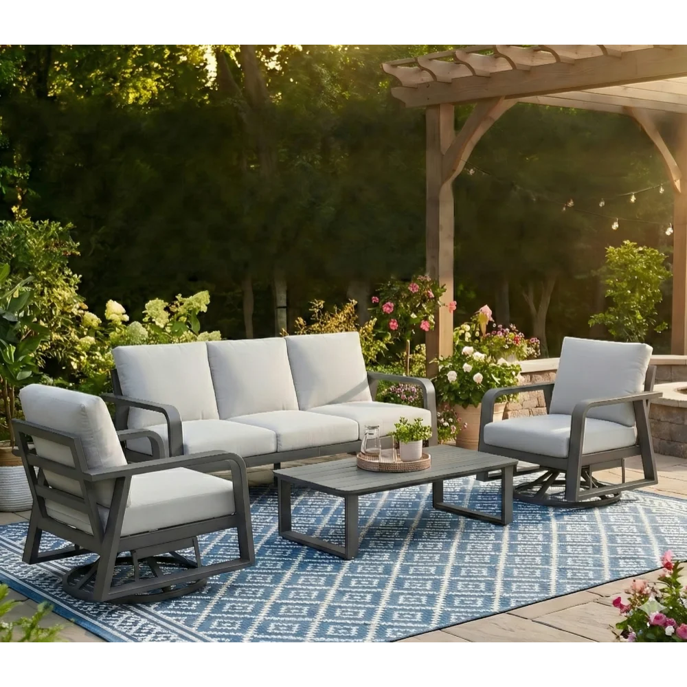 

FR One three-seater sofa + two swivel chairs + one coffee table