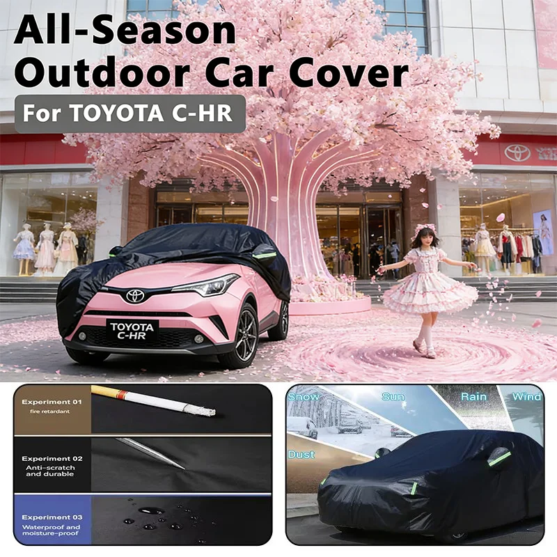 

All-Season Car Cover for TOYOTA C-HR Outdoor Full Protection, Waterproof Dustproof Heat-Resistant snow cover for car