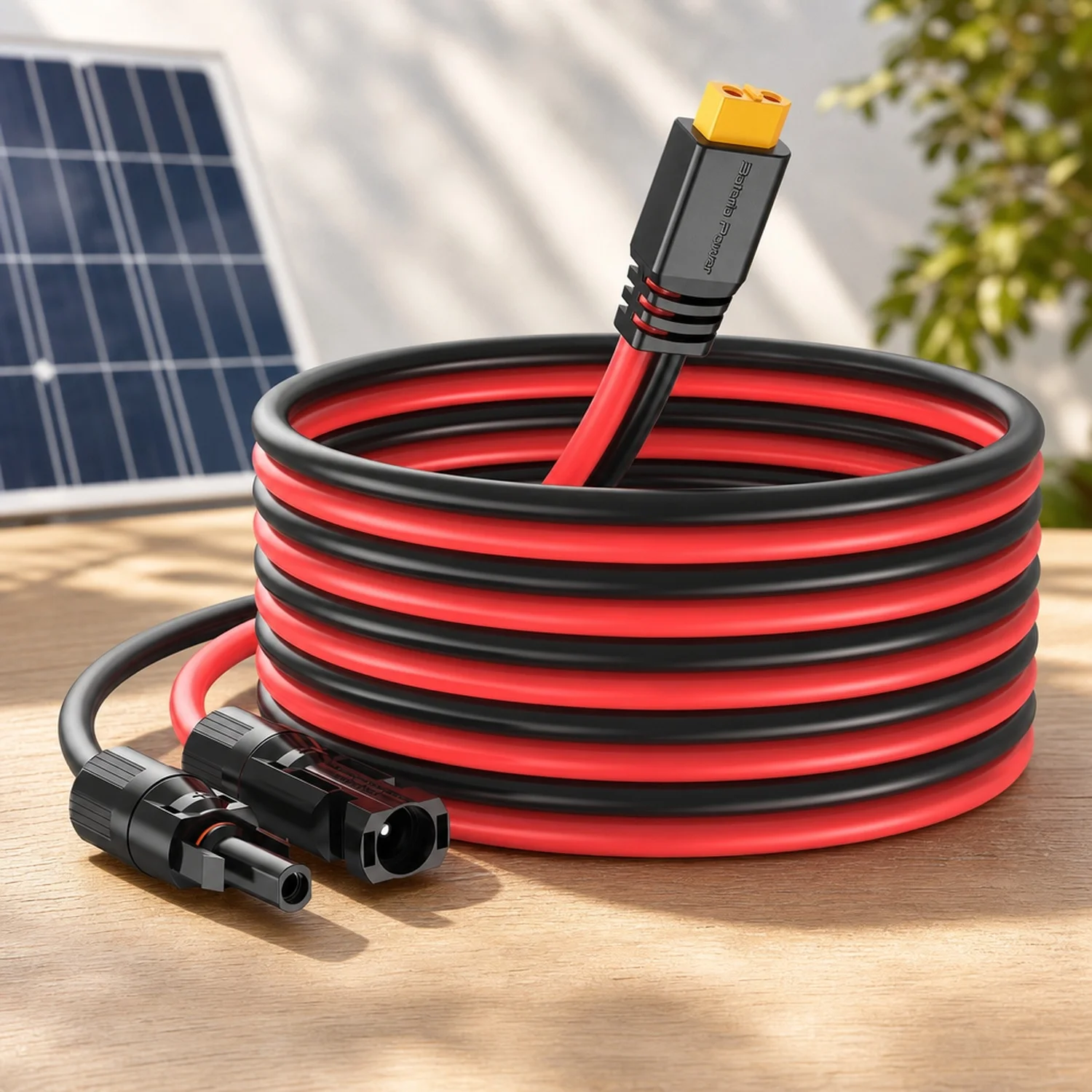 10 Feet Solar to XT60 Extension Cable, 12AWG Solar Panel Connector to XT60 Charge Adapter for Connecting to Portable Power