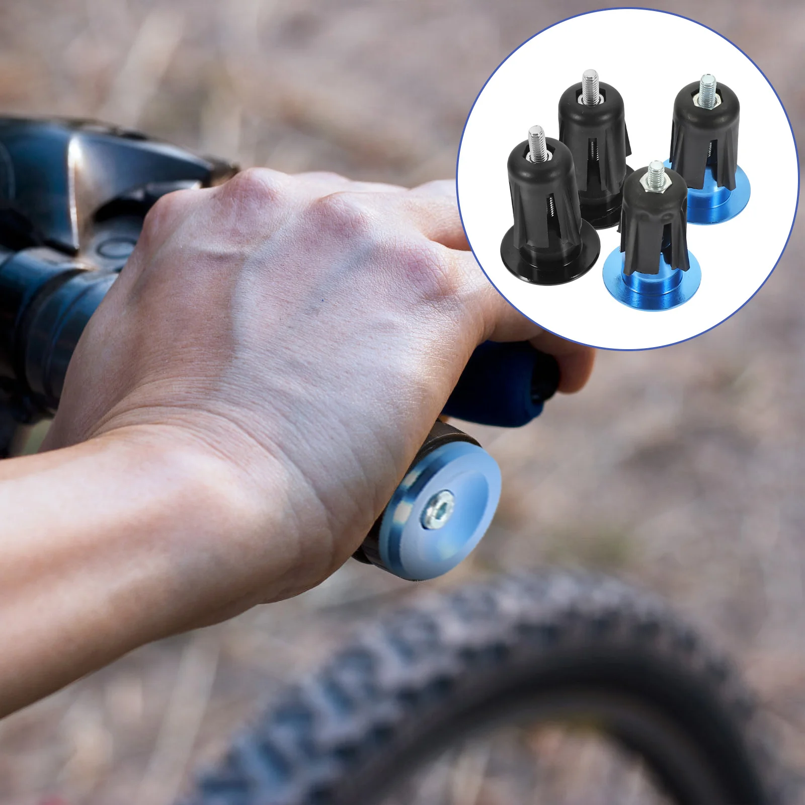 Plug Aluminum Alloy Locking Handle Plugs Bike Handlebar End Caps Bar End Caps For Road Mountain Bike Cycling