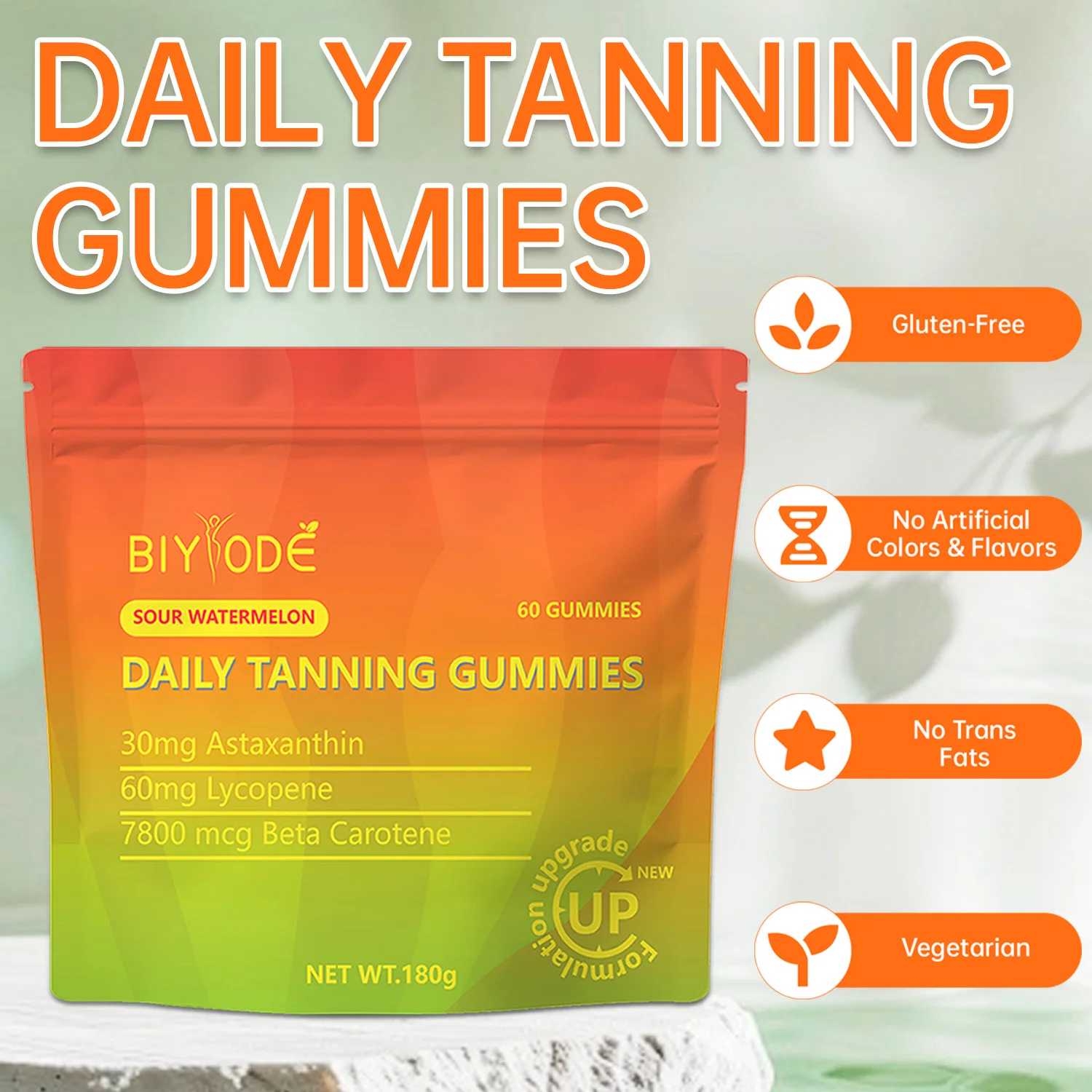 

Мармеладные мармеладки для загара - добавка с витамином D для кожи загара Натуральное здоровое загара Альтернативные мармеладные витамины для темного тона кожи