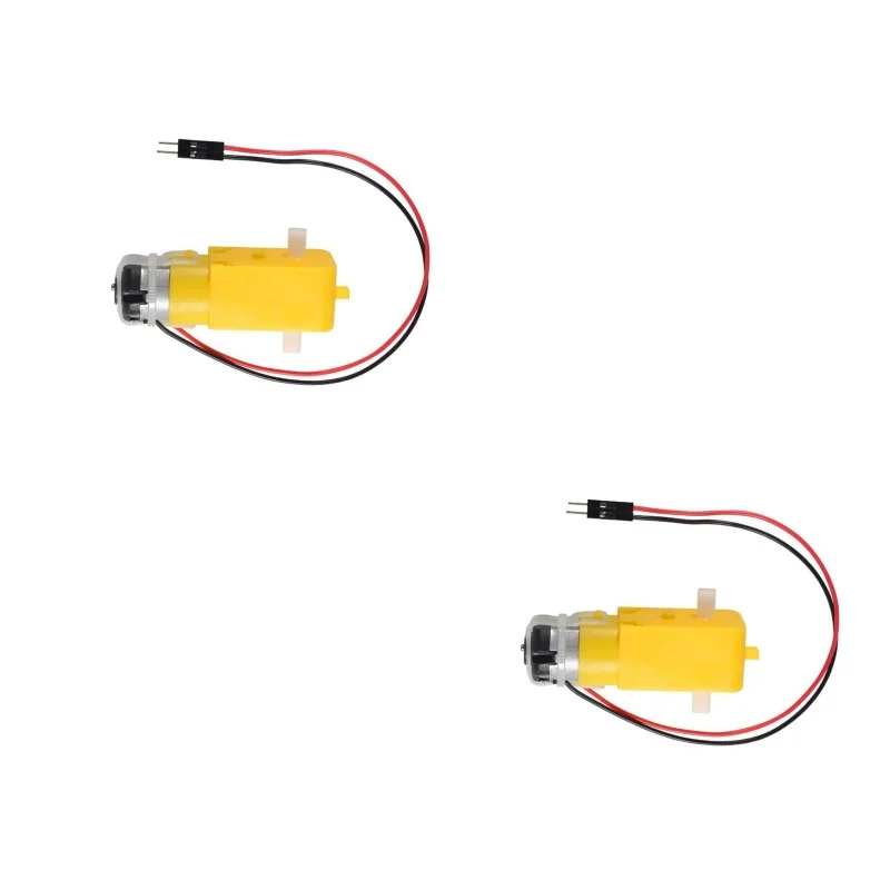 TT DC 3 - 6V Dual - Shaft Gearbox Motor, 200RPM 1:48, with Tire Kit for Arduino DIY Smart Cars & Robots