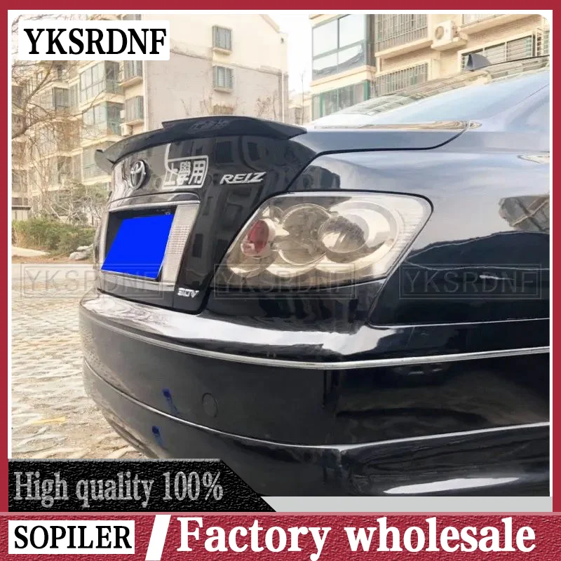 For Toyota Mark X Reiz with color 2005-2011 ABS Plastic Unpainted Color Rear Spoiler Wing Trunk Lid Cover Car Styling