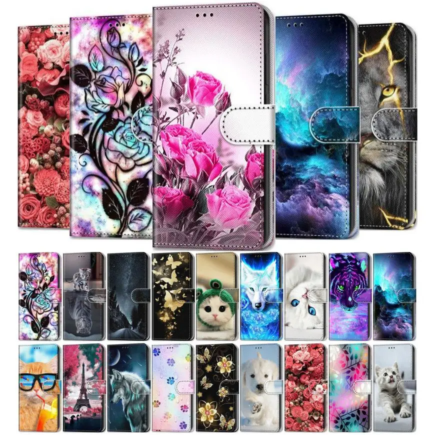 

Fashion Flip Leather Cute Case For Apple iPhone 13 12 Mini 11 Pro X XS Max 6 6s 7 8 Wallet Card Pocket Phone Protect Cover D08F