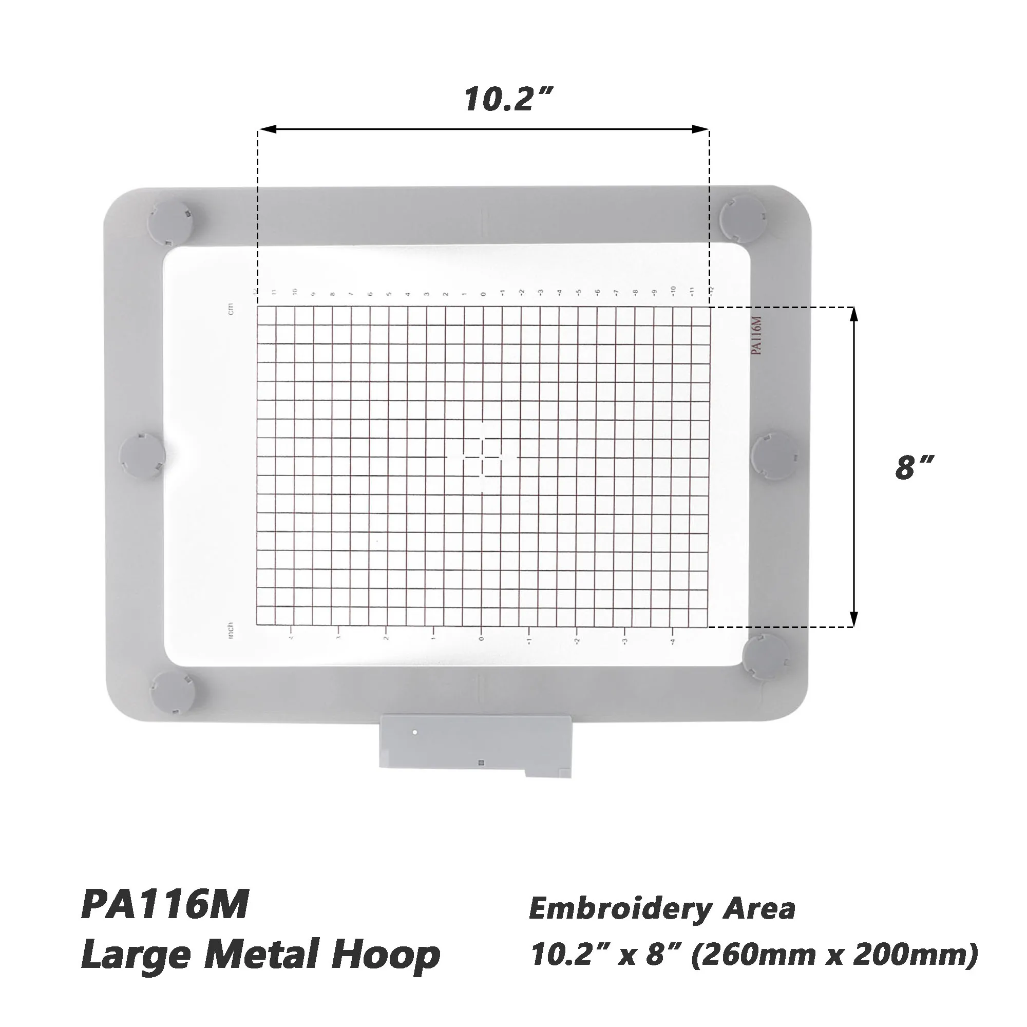 Magnetic Hoop 260x200mm for Husqvarna Viking Designer Deluxe Royale, Ruby Deluxe, Topaz 50 30 20, Pfaff Creative Sensation Pro