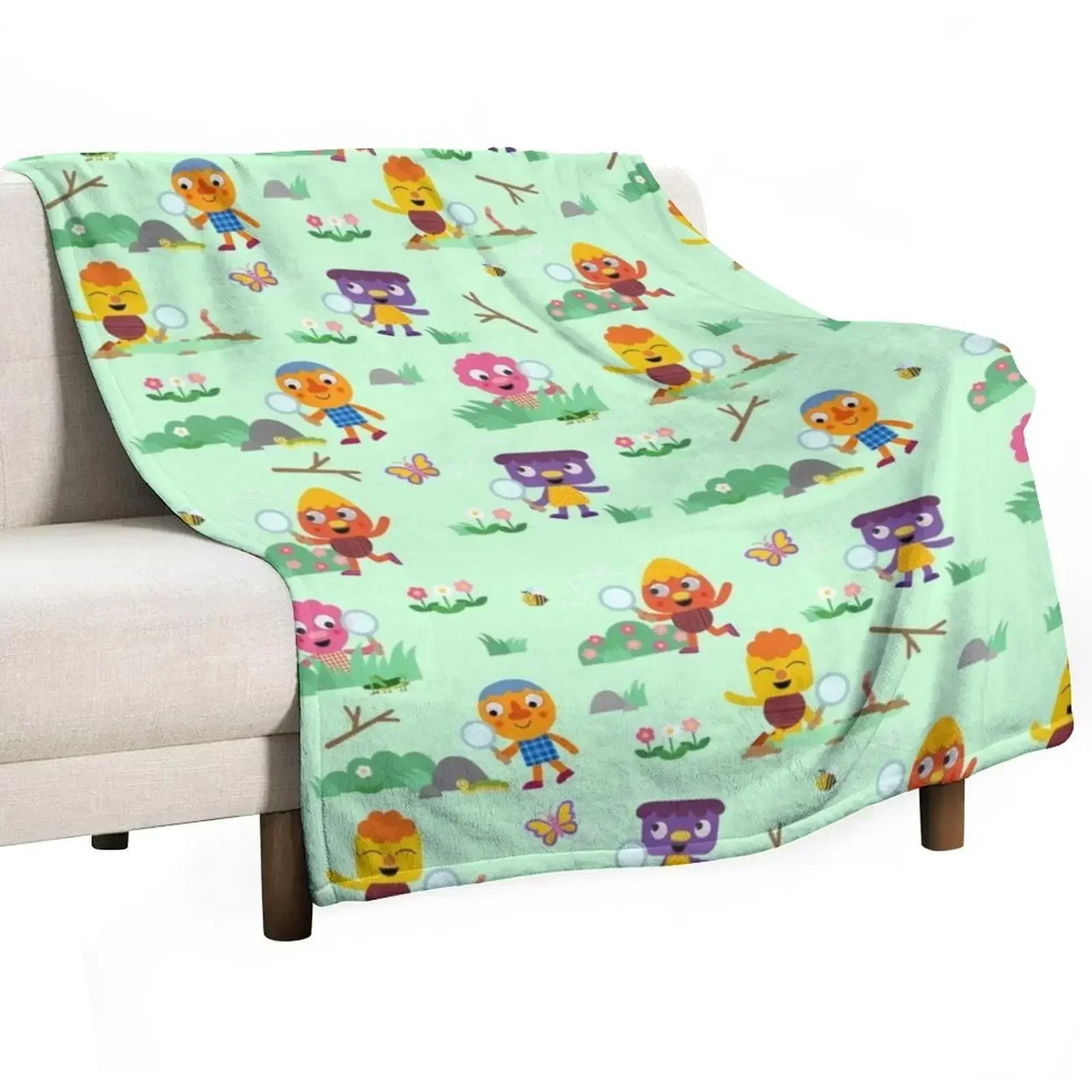 Noodle & Pals Pattern 02 Throw Blanket Hairy warm for winter Sofas Soft Beds Fashion Sofas For Sofa Thin Blankets