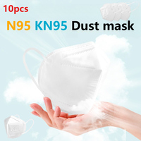 10 Pieces N95 Face Mask KN95 Respirator Dust Mask Breathable Disposable Protective Mask Health Safety Protective KN95 Facemask