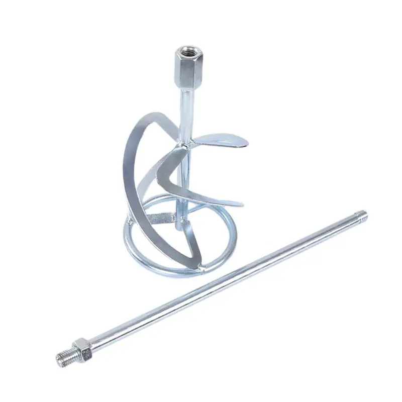 Professional Mixing Paddle Galvanized Mixer Whisk Stirrer Compatible for Plaster Gypsum Adheives Concrete Cement