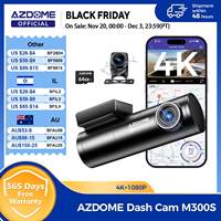 AZDOME Dash Cam M300S 4K+1080P Dual Dash Car Camera Built-in WiFi GPS ADAS Car DVR 24H Parking Mode Night Vision Black Box
