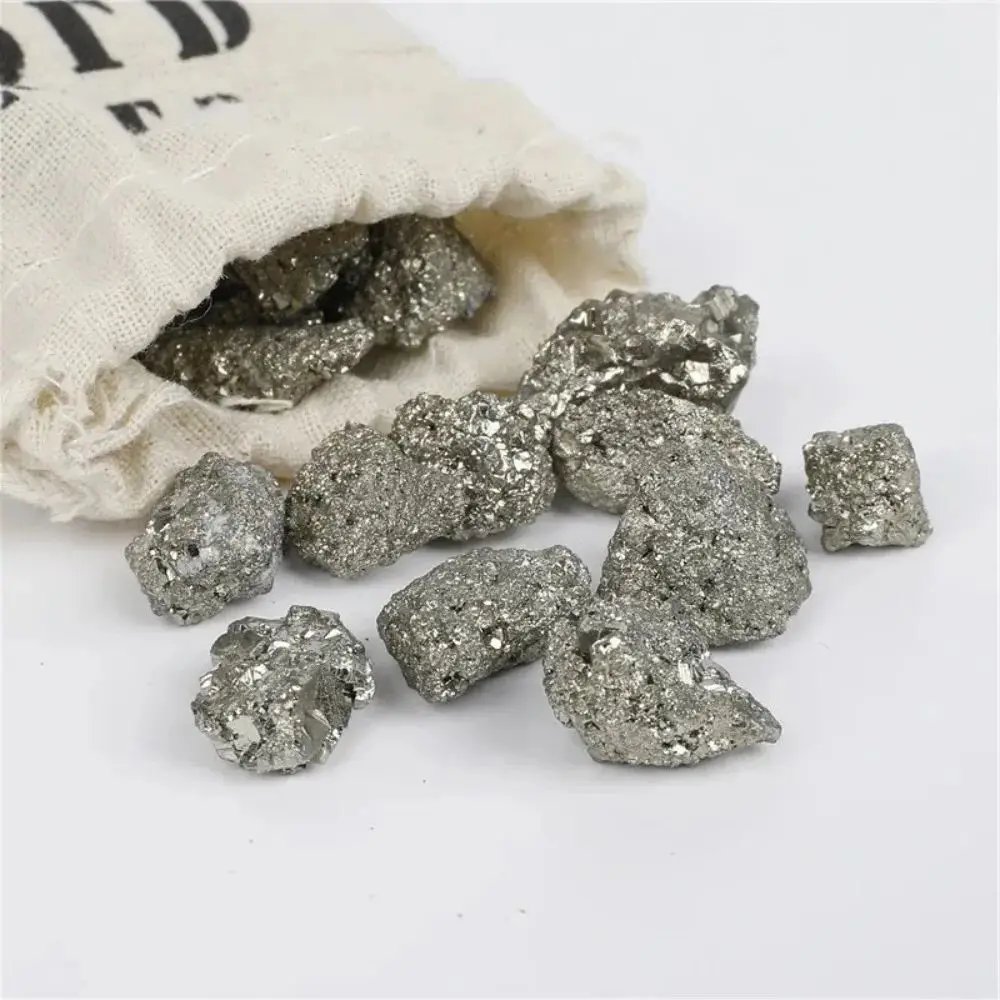 Natural Stones Pyrite Crystal Cluster Irregular Stone Rock Mineral Sample Energy Home Decoration Raw Mineral Decoratio