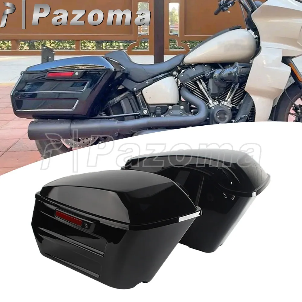Motorcycle Hard Saddlebag With Red Reflector For Harley Touring Road Glide FLTRU FLTRXS Street Glide Road King Side Luggage Box