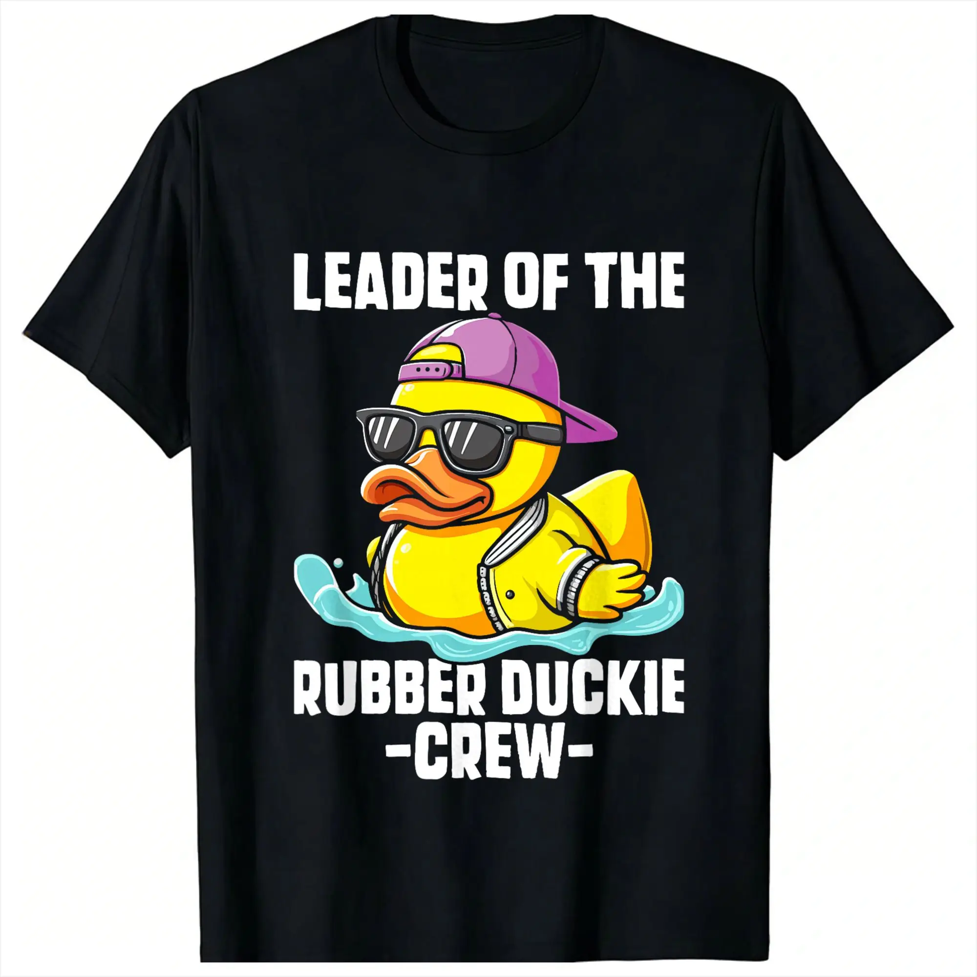 Harajuku T Shirt Funny Rubber Duck Leader Of The Rubber Duckie Crew Ducks 100 Cotton T Shirts  Novelty Tee Shirt Short Sleeve