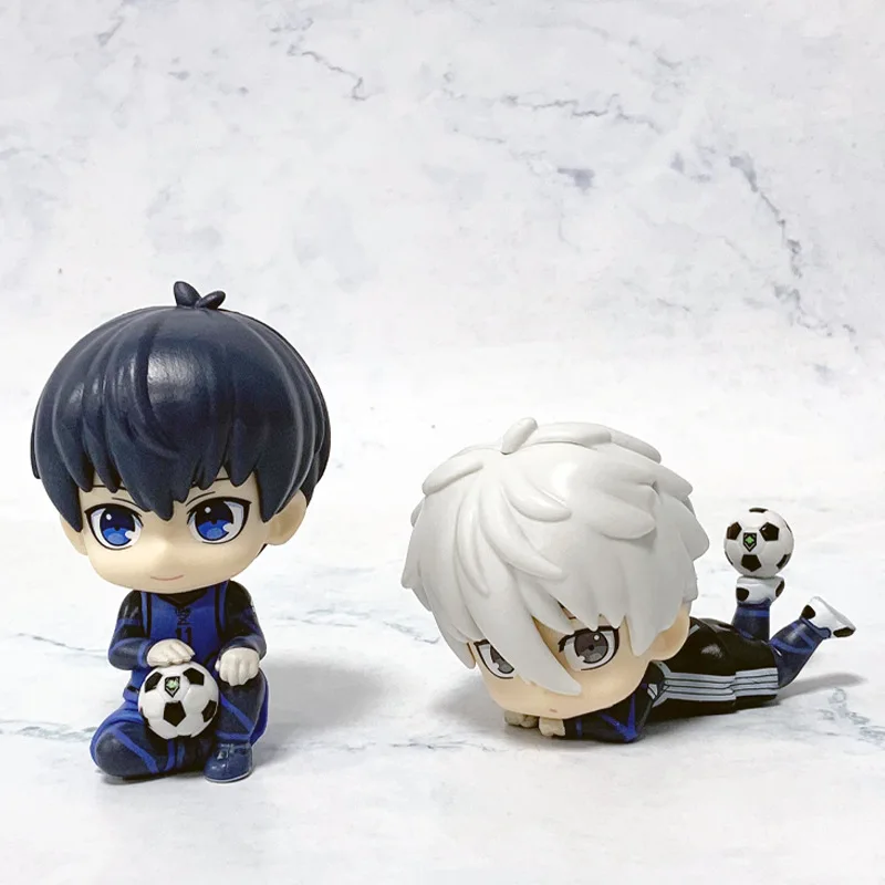 

New Hot BLUE LOCK Action Figures Isagi Yoichi Nagi Seishiro Anime Figure Q Version Figurine PVC Collectible Model Gifts Toys