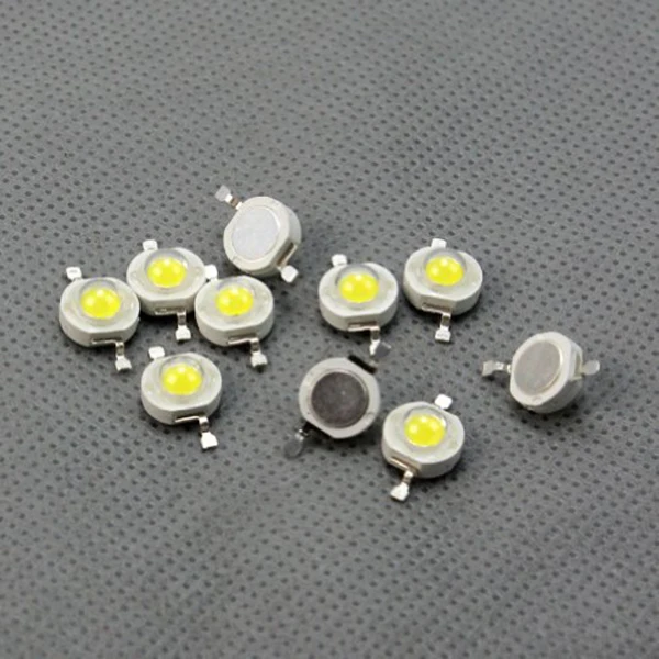 

10pcs 3W High Power LED Beads 45mil Chip High Brightness Low Consumption Energy Saving 6000 6500K Copper Bracket