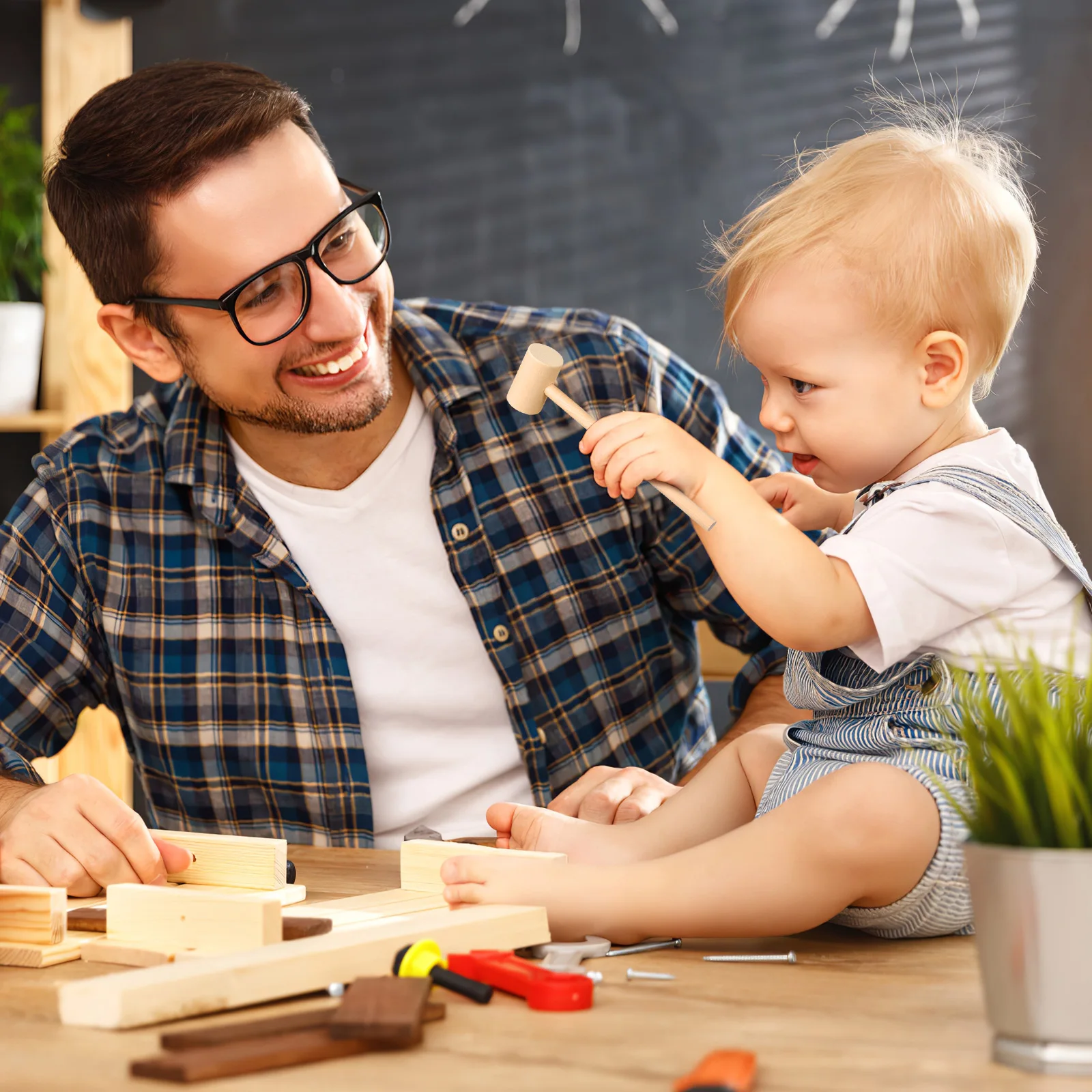 

CORHAD 12pcs Funny Crab Mallet Toy Kids Mini Hammer Educational Pounding Toy Bamboo Beating Gavel for Children Game