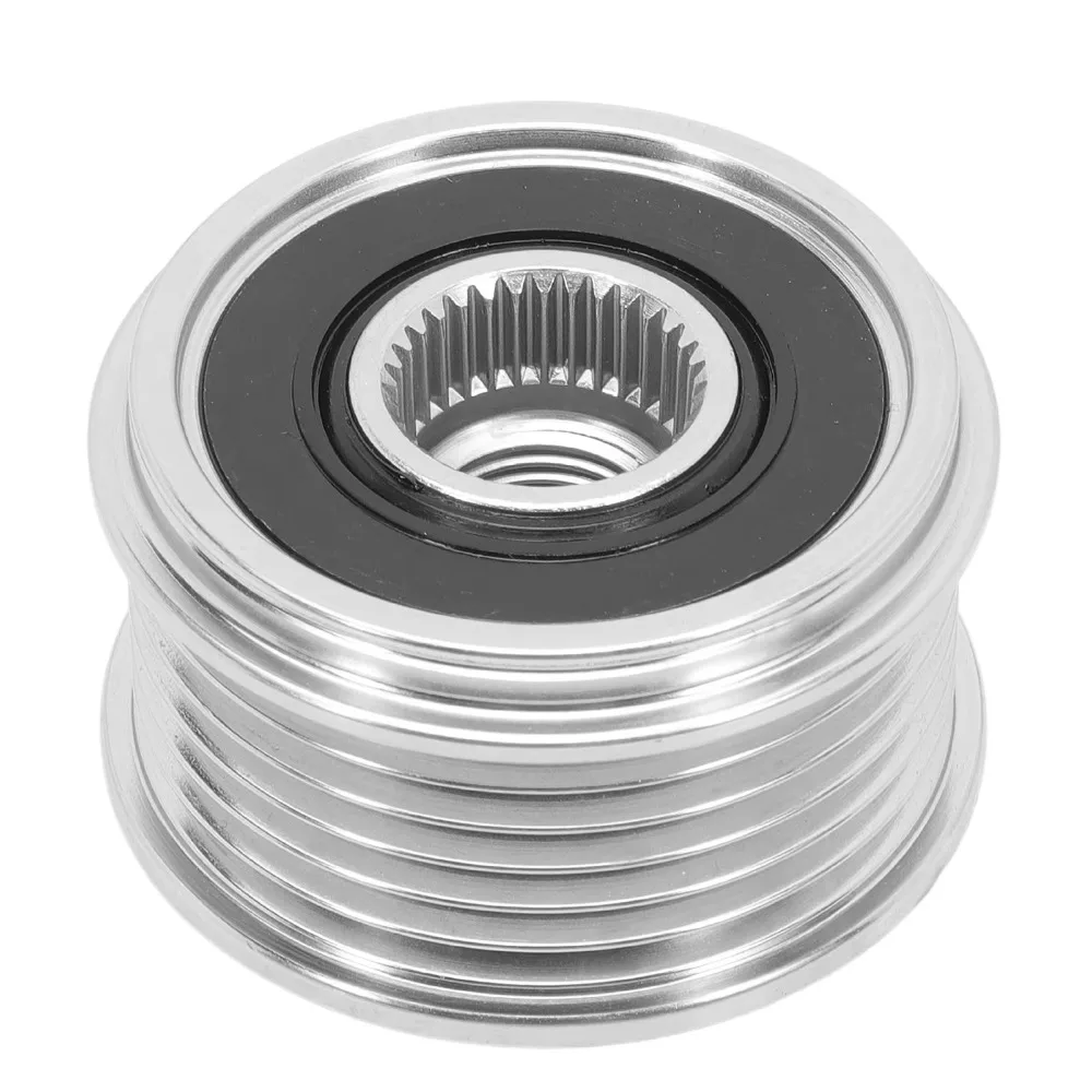 

Adjustable Car Alternator Clutch Wheel Durable Silver Clutch Generator Freewheel Compatible Easy To Install Car Generator Pulley