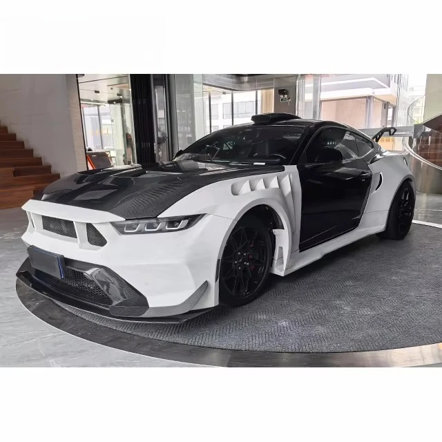 For S650 Upgrade GTD Body Kit Mustang 2024 2025 Front Rear Bumper Fenders Trunk Hood Spoiler