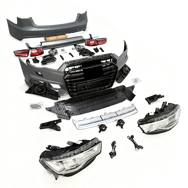 

Cc car2013-2015 Upgrade to 2016-2018 Full Body Kit Facelift Front Rear Bumper Headlight Taillight for A6 S6 C7 to C7PA 2013-2015