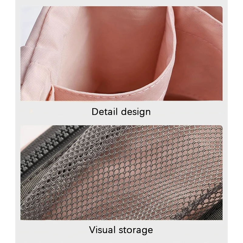 EverToner Waterproof Nylon Drawstring Bucket Bag Multiple Pockets Drawstring Design Travel and Daily Use Makeup Pouch