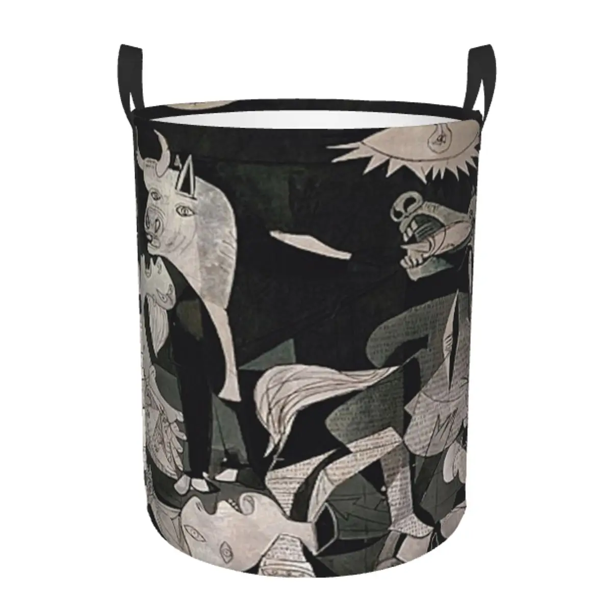 Custom Spain Pablo Picasso Guernica Laundry Basket Foldable Clothes Hamper for Nursery Kids Toys Storage Bin