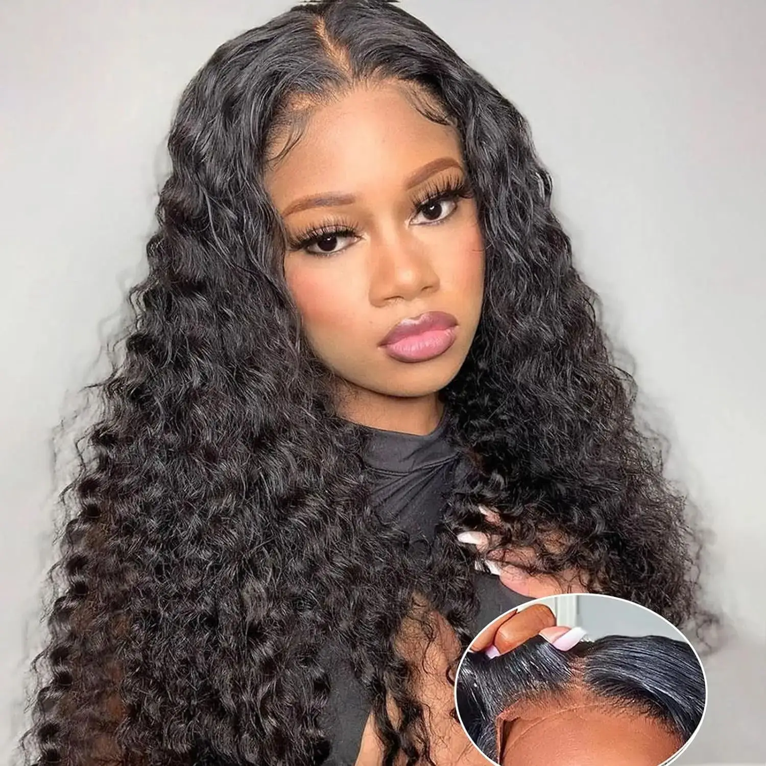 

Curly Wigs 7x5 Glueless Wig Human Hair Ready To Wear Human Hair Brazilian Wigs On Sale Deep Wave Wigs Black Wig For Women