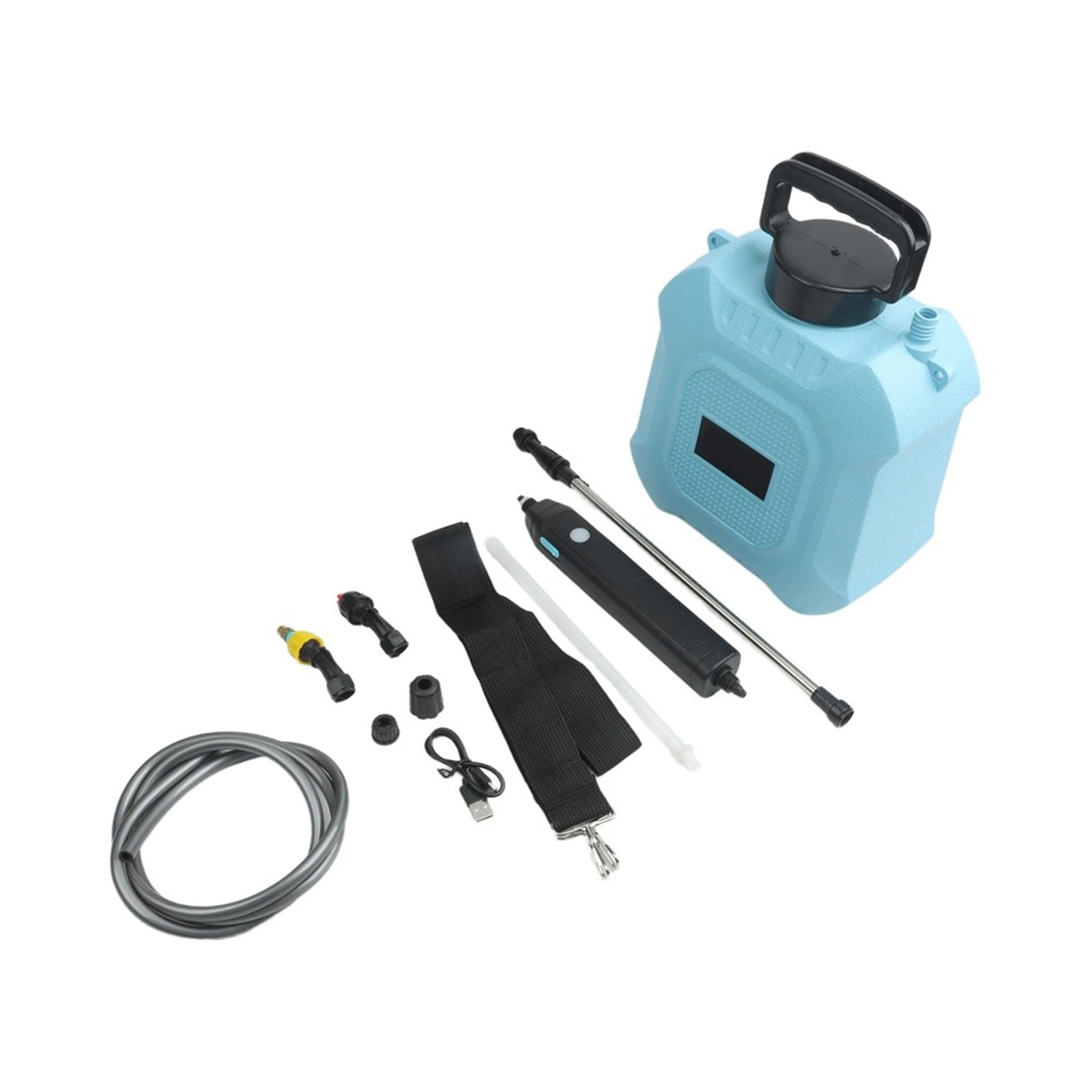 Electric Garden Sprayer 5L 8L Rechargeable Pressure Watering Can With 2 Mist Nozzles For Lawn Plant Care Outdoor Cleaning Tool