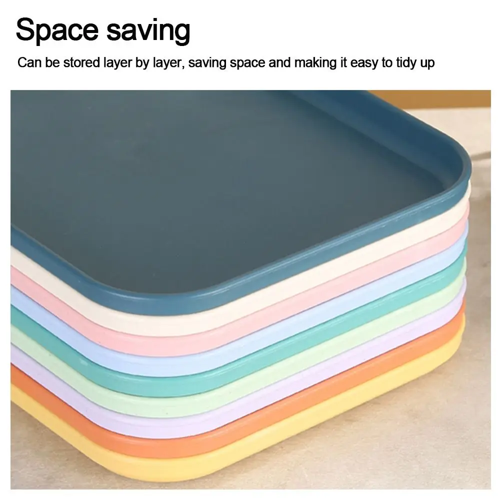 Multiple Colors Rectangular Plastic Pallet Tray Food Bread Pan Storage Tray Hotel Service Tray Dessert Pallet Hotel Service Tray