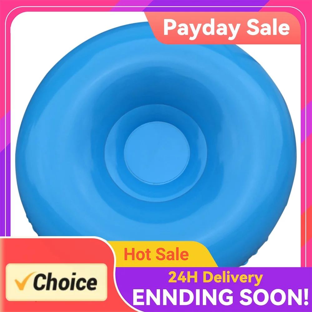 Inflatable Floated Skiing Board Thickened Floated Sled PVC Skiing Ring with Handles Ski Board Sled for Adults Kids