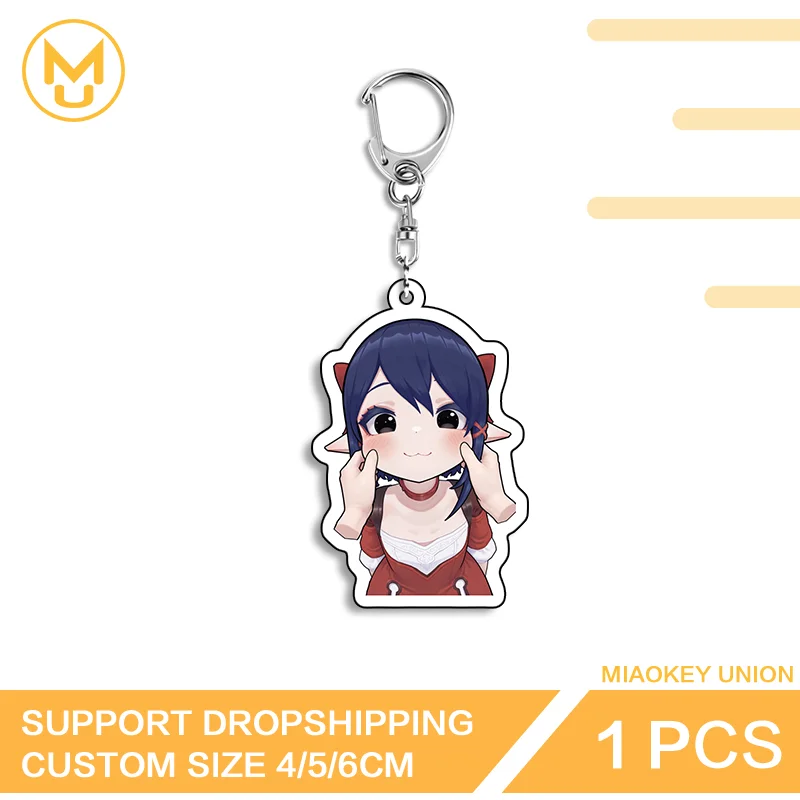 Mita Kawaii Double Sided Acrylic Keyring Customizable Simulated Practical Lightweight Personality Fashion Simple Daily Accessory