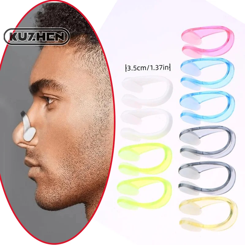 10Pcs Color Random Reusable Soft Silicone Swimming Nose Clip Comfortable Diving Surfing Swim Clips For Adults Children